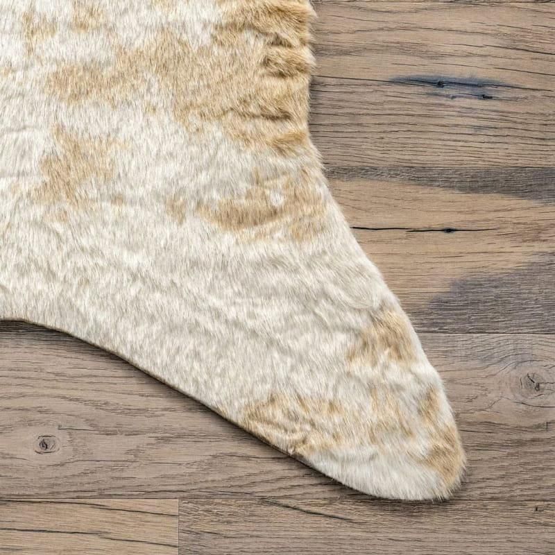 貴直 天然牛革 カウラグ・カーペット 茶色と白 貴直 天然牛革 カウラグ・カーペット 茶色と白 貴直 天然牛革 カウラグ