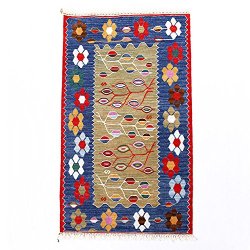 ニューキリム トルコ コンヤ 最高級 草木染 手織り ペーパーキリム <br>64×102cm