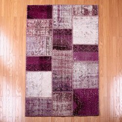 トルコ絨毯 パッチワークラグ アナトリア オールド絨毯<br>113×166cm