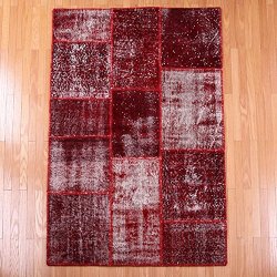 トルコ絨毯 パッチワークラグ アナトリア オールド絨毯<br>111×163cm