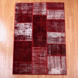 トルコ絨毯 パッチワークラグ アナトリア オールド絨毯<br>110×165cm