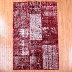 トルコ絨毯 パッチワークラグ アナトリア オールド絨毯<br>110×167cm