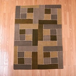 トルコ絨毯 パッチワークラグ アナトリア オールド絨毯<br>95×143cm