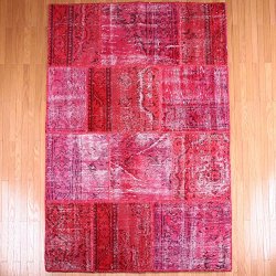 トルコ絨毯 パッチワークラグ アナトリア ヴィンテージラグ<br>141×203cm