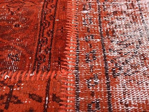 トルコ絨毯 パッチワークラグ ウール ヴィンテージラグ オールド