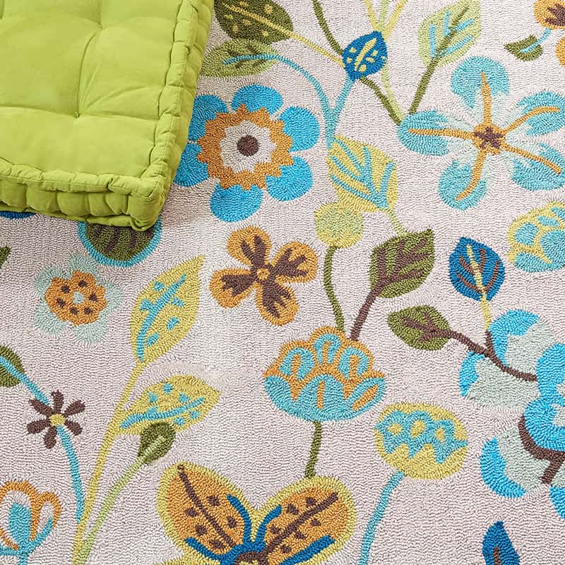 花柄 草花柄 フローラル デザインラグ カーペット 絨毯 海外ラグ