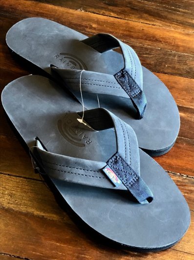 RAINBOW SANDALS : SINGLE LAYER PL SANDALS (navy) - 大人のアメカジ 