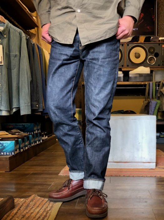 DENIM WORKS : 14oz Selvedge denim Slim-Straight (onewash) - 大人の