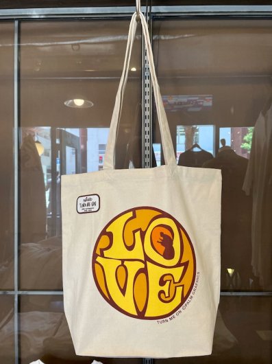 TURN ME ON : feat,PG【LOVE】TOTE BAG (natural) - 大人のアメカジ