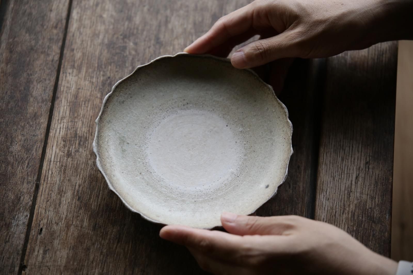 田村文宏 白瓷輪花皿/薪窯 - manufact jam 楓 OnlineStore