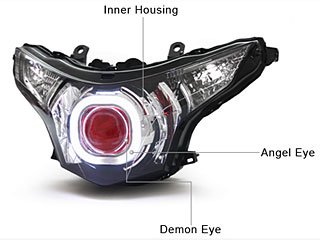 CBR250R デーモンアイ HID プロジェクター LED ヘッドライト - カスタムバイクパーツ・バイク用品正規販売サイト｜KKK PRODUCT