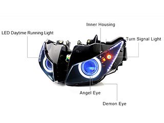 CBR1000R デーモンアイ HID プロジェクター LED ヘッドライト - カスタムバイクパーツ・バイク用品正規販売サイト｜KKK PRODUCT