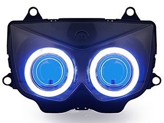 Ninja250R デーモンアイ HID プロジェクター LED ヘッドライト