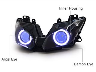 Ninja250/300 デーモンアイ HID プロジェクター LED ヘッドライト