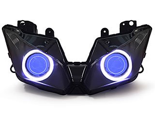 Ninja250/300 デーモンアイ HID プロジェクター LED ヘッドライト