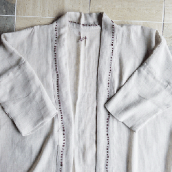 Linen kaftan gown 002