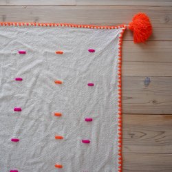Cotton embroidered throw 