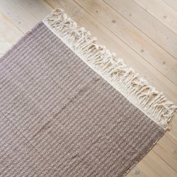 Brown wool and cotton throw