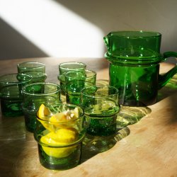 Beldi glass Small  & Pitcher SET (Green)