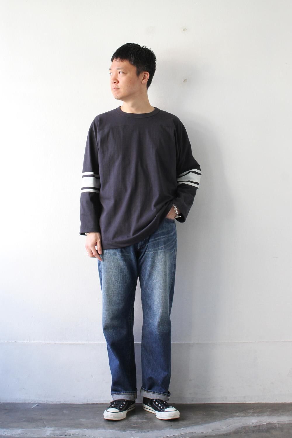 あじぽん　0628 7.5oz Football T-Shirts -Line- - Bricklayer *A vontade