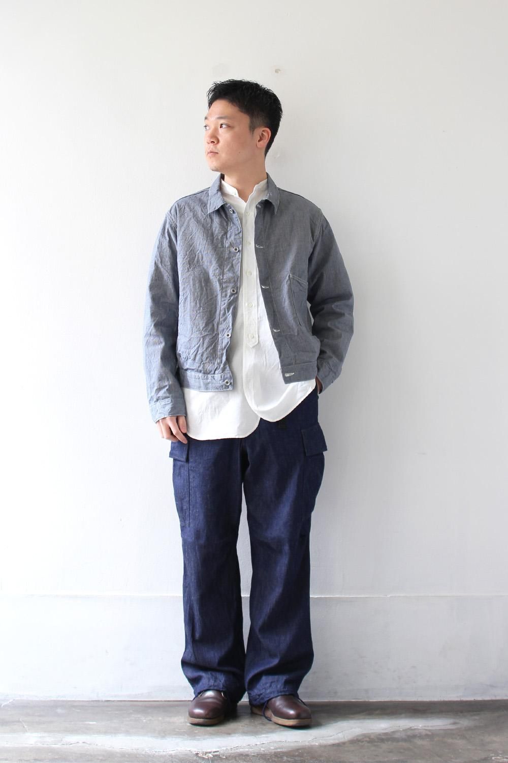 Coal Mine Denim Blouse -Hickory & Pinhead- - Bricklayer *A