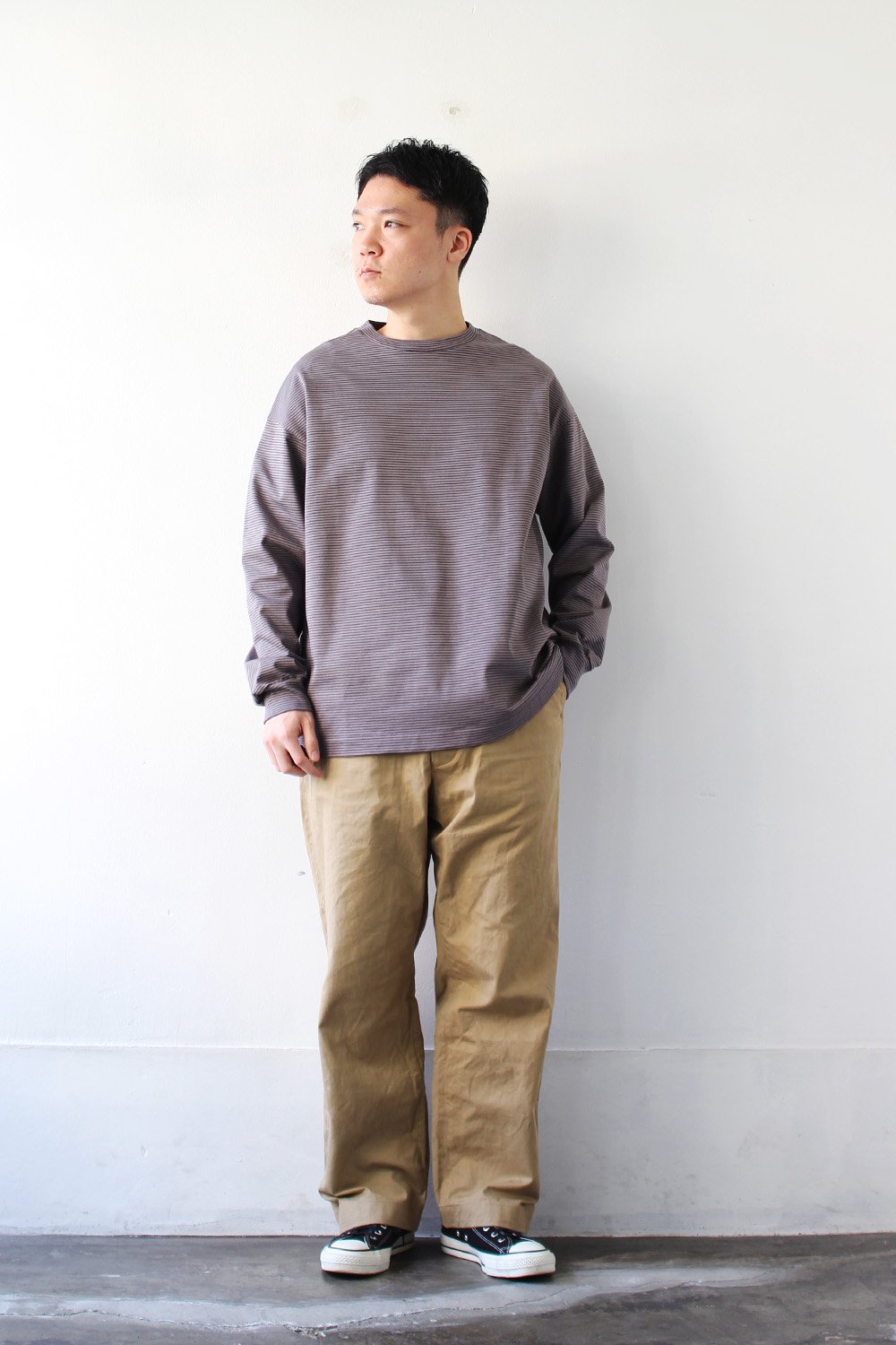 Compact Border L/S T-Shirts - Bricklayer *A vontade アボンタージ直営店