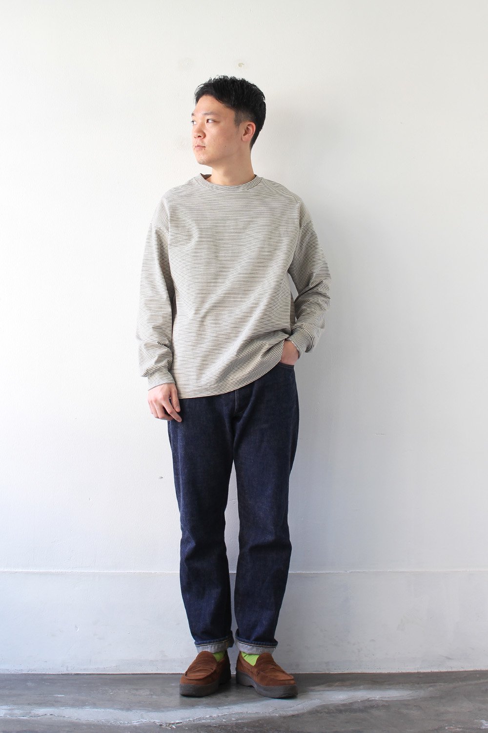 Compact Border L/S T-Shirts - Bricklayer *A vontade アボンタージ直営店