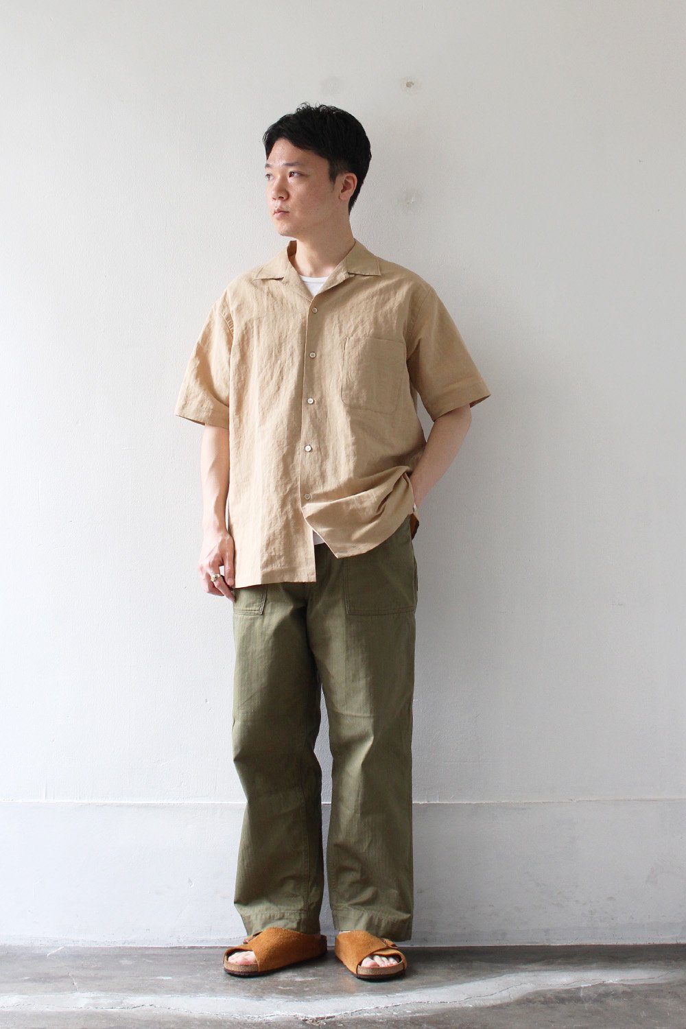 Open Collar Shirts S/S - Bricklayer *A vontade アボンタージ直営店