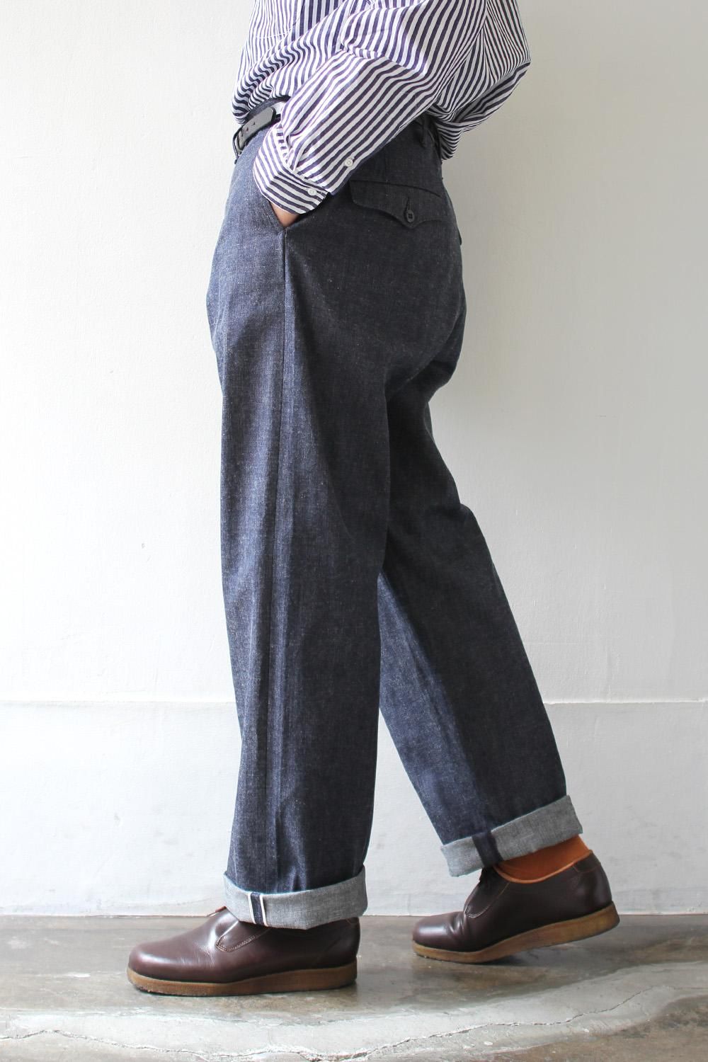 Type 45 Chino Trousers -10oz Selvdge Denim- - Bricklayer *A
