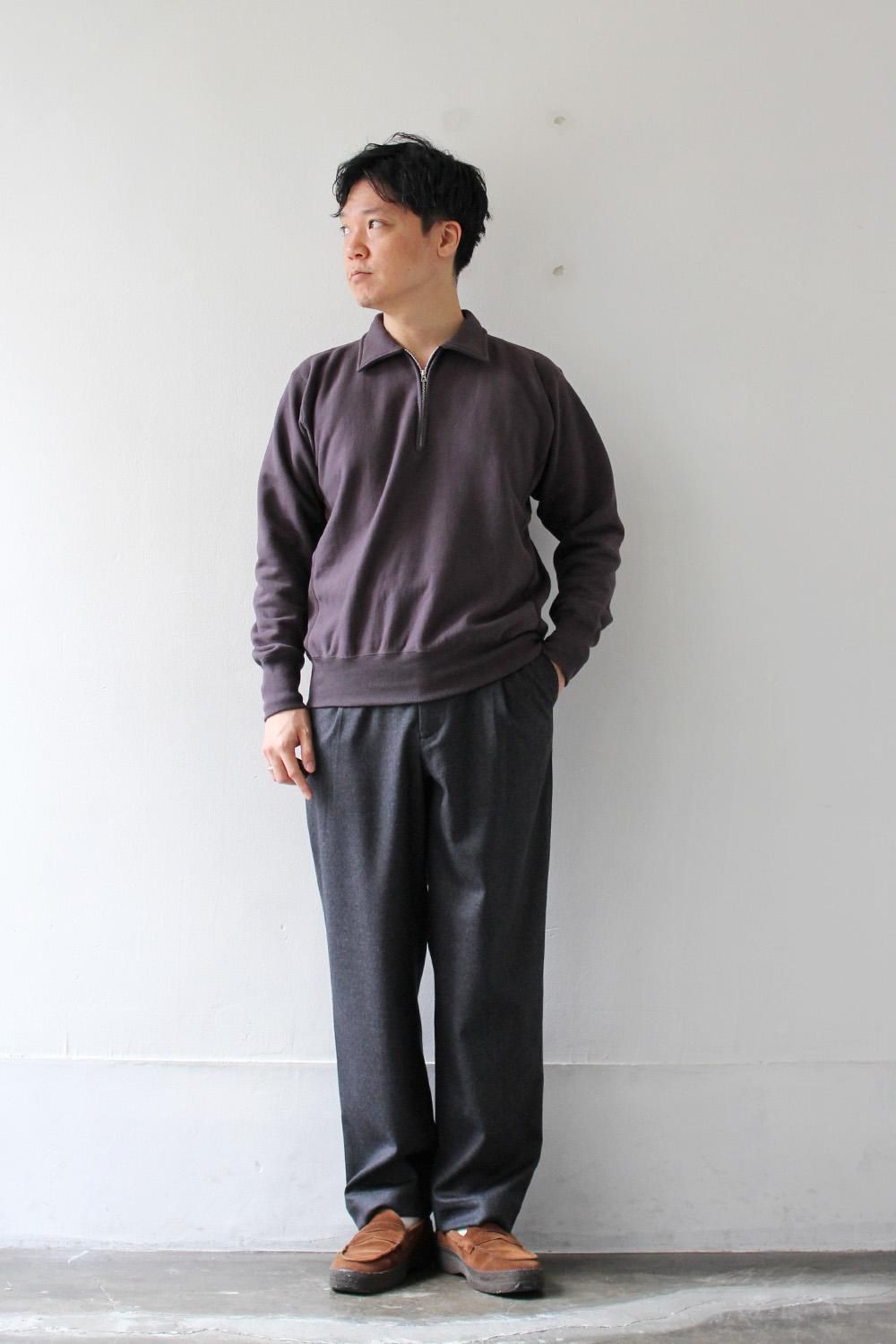 Half Zip Reverse Sweat Shirts - Bricklayer *A vontade アボンタージ