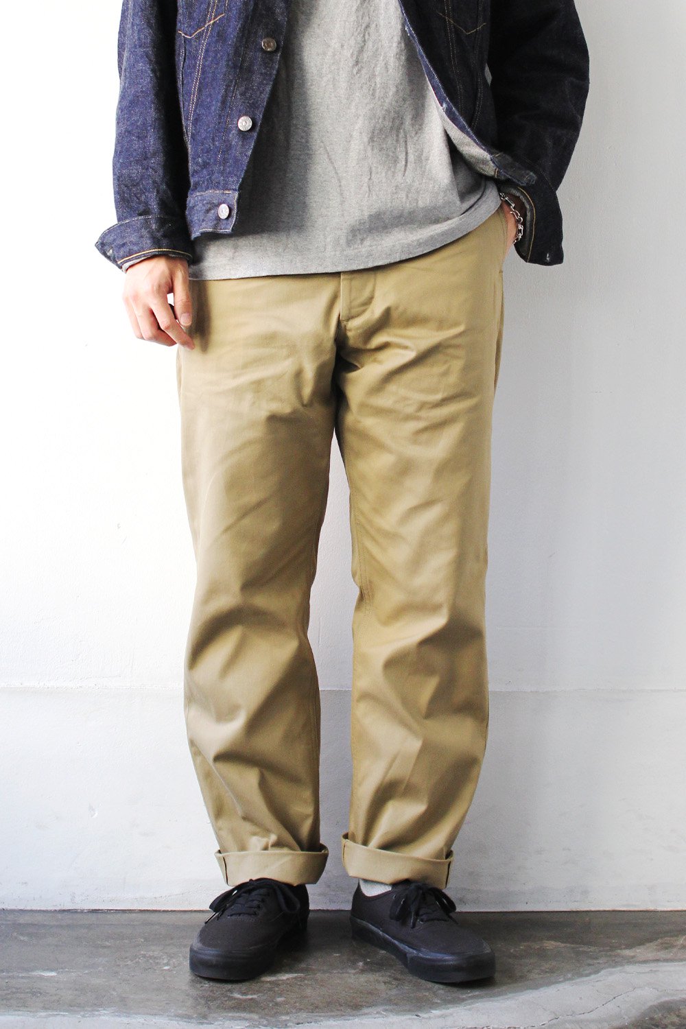 Classic Chino Trousers -Selvdge Twill- - Bricklayer *A vontade
