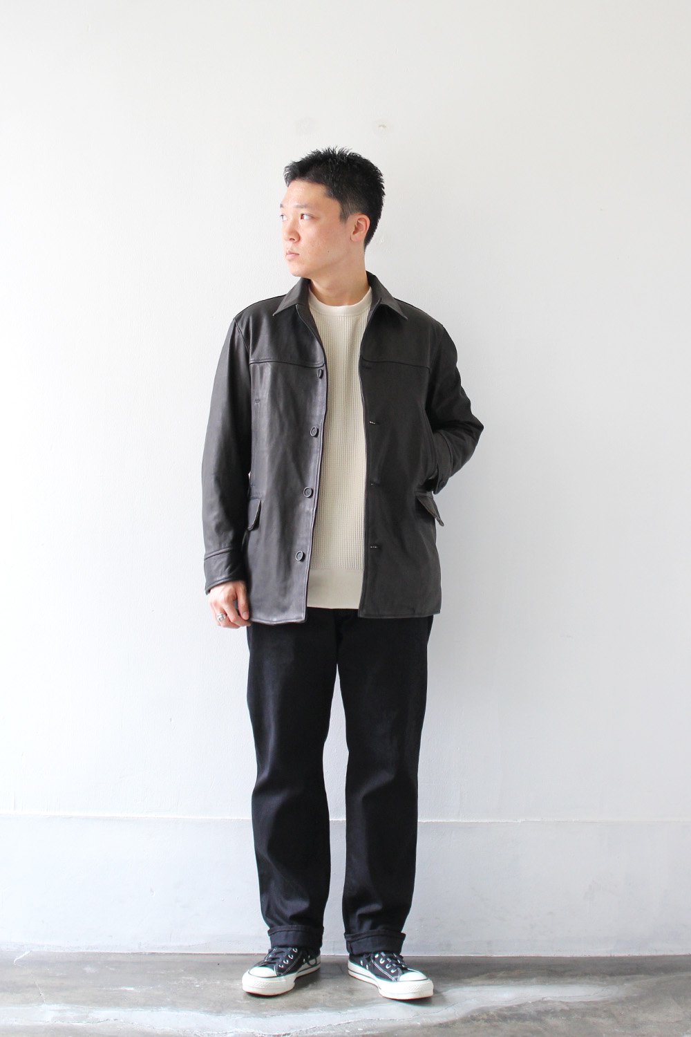 Leather Car Coat - Bricklayer *A vontade アボンタージ直営店