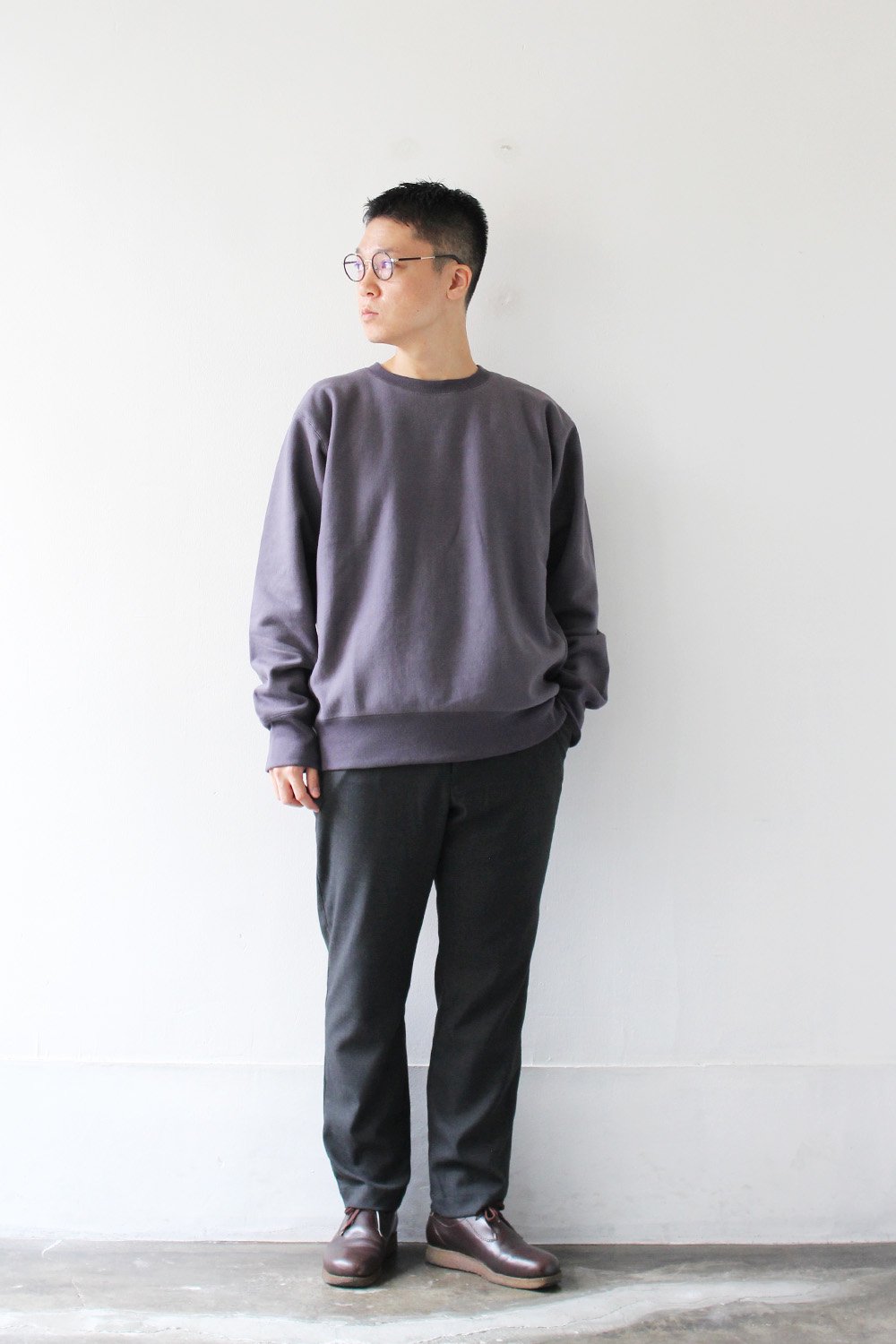 Reverse Crew Sweat L/S -2TONE- - Bricklayer *A vontade アボンタージ直営店
