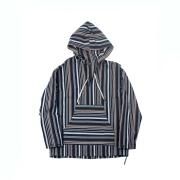 Mexican Shirt Parka -Multi Stripe Cotton/Linen Typewriter-