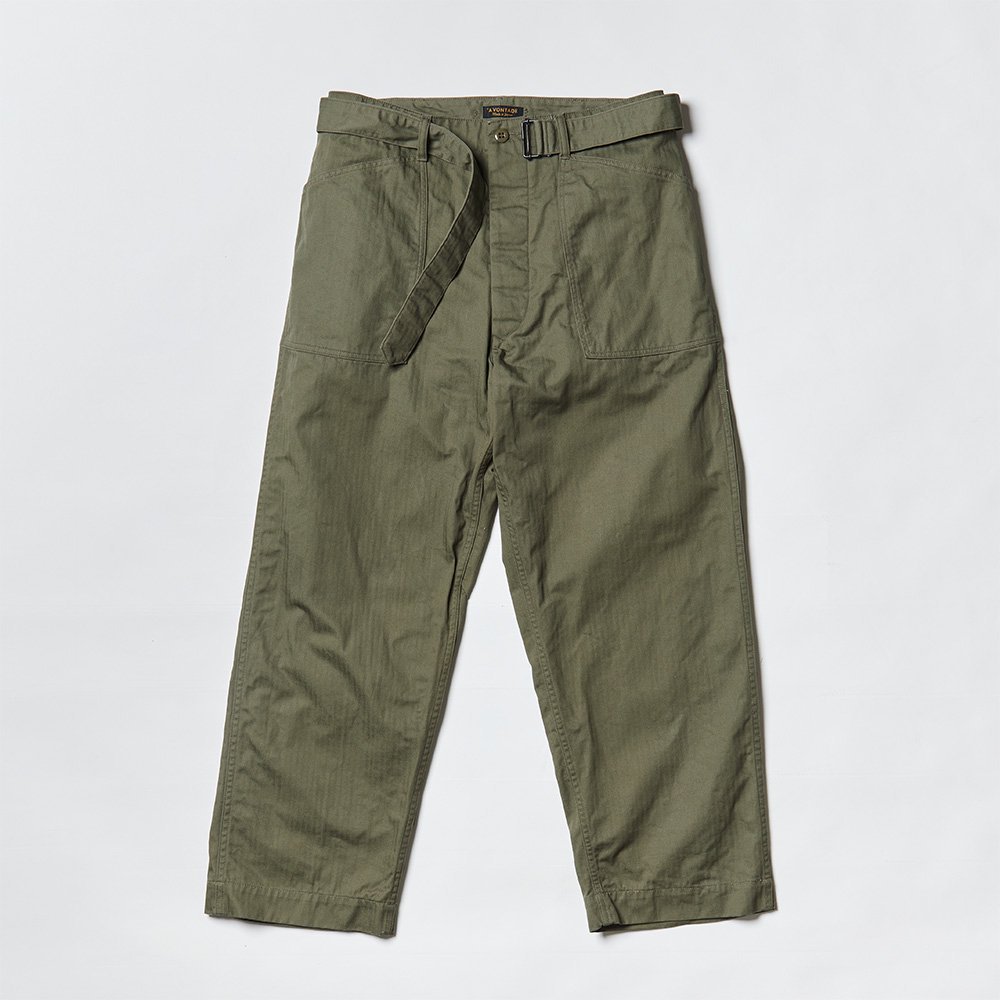 Utility Trousers W/Belt -Military Heringbone-