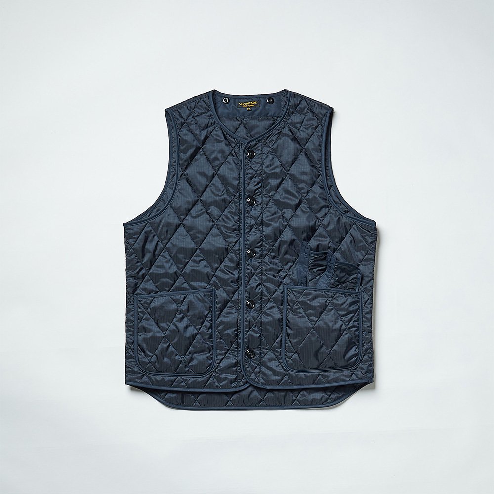 Quilted Liner Vest -Detachable Collar-