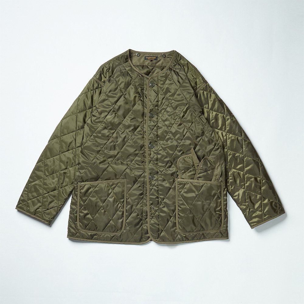 Quilted Liner Jacket -Detachable Collar-