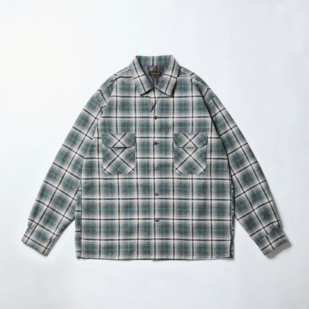 <img class='new_mark_img1' src='https://img.shop-pro.jp/img/new/icons8.gif' style='border:none;display:inline;margin:0px;padding:0px;width:auto;' />Wool Plaid Open Shirts