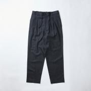 1 Tuck Easy Trousers -Wool Flannel-