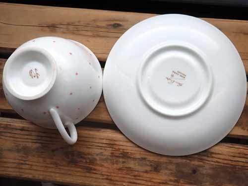 スージークーパー ＂レイズドスポット＂ ティーセット Susie cooper スージークーパー レイズドスポット ティーカップ＆ソーサー