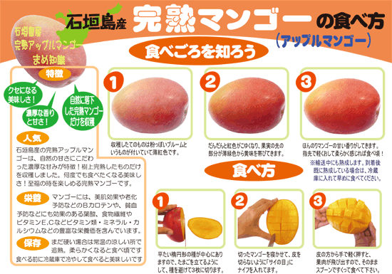 石垣島アップルマンゴーの食べ方