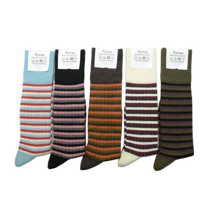 Riprap リップラップ NZ MERINO BORDER SOCKS メリノボーダーソックス