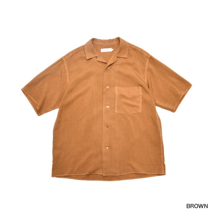 Graphpaper グラフペーパー Soft Cupro Open Collar Shirts GM191