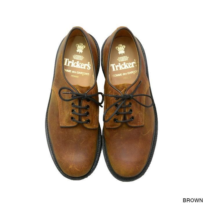 COMME des GARCONS HOMME ワックスベロア Trickers レザーシューズ HD