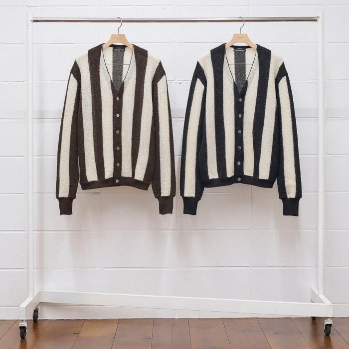 US1869 STRIPE ALPACA CARDIGAN