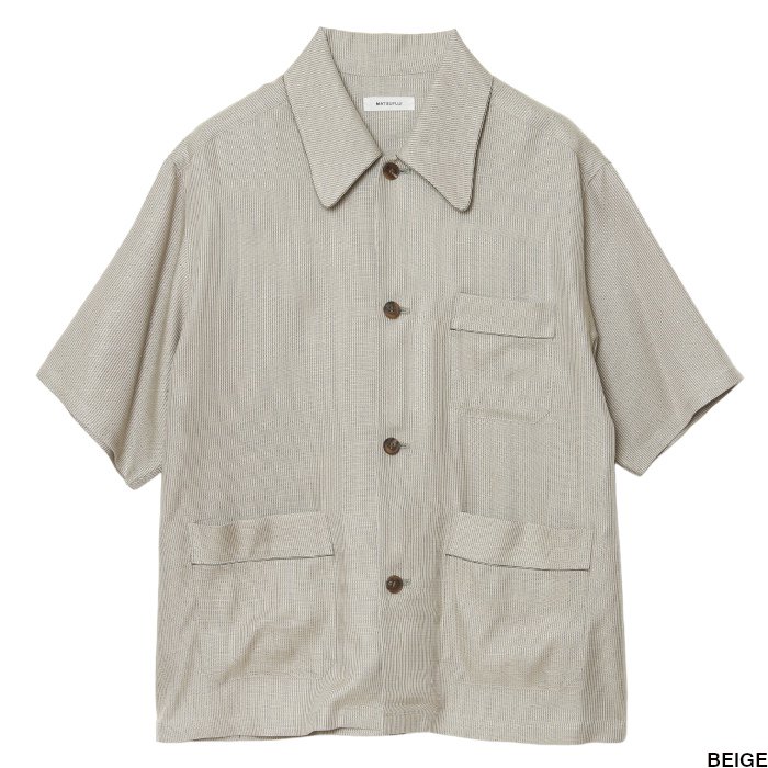 MATSUFUJI マツフジ Dobby Weave Short Sleeve Shirt M221-0302
