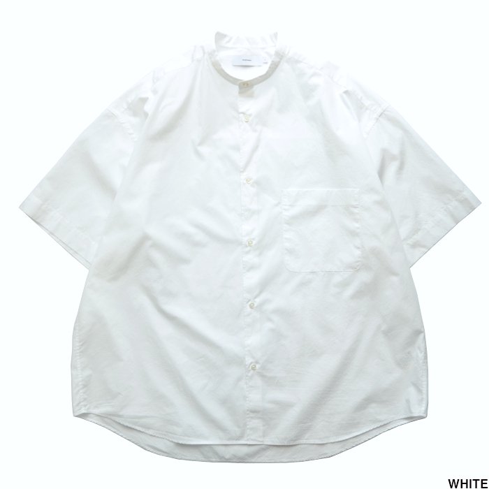 Graphpaper グラフペーパー Broad S/S Oversized Band Collar Shirt