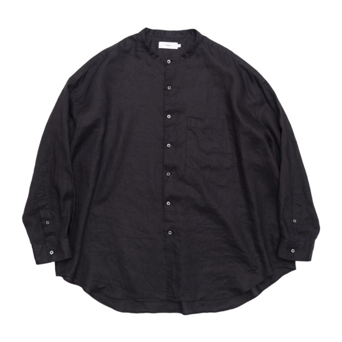 Graphpaper グラフペーパー Linen L/S Oversized Band Collar Shirt 
