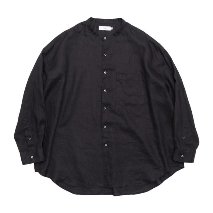 Graphpaper グラフペーパー Linen L/S Oversized Band Collar Shirt ...