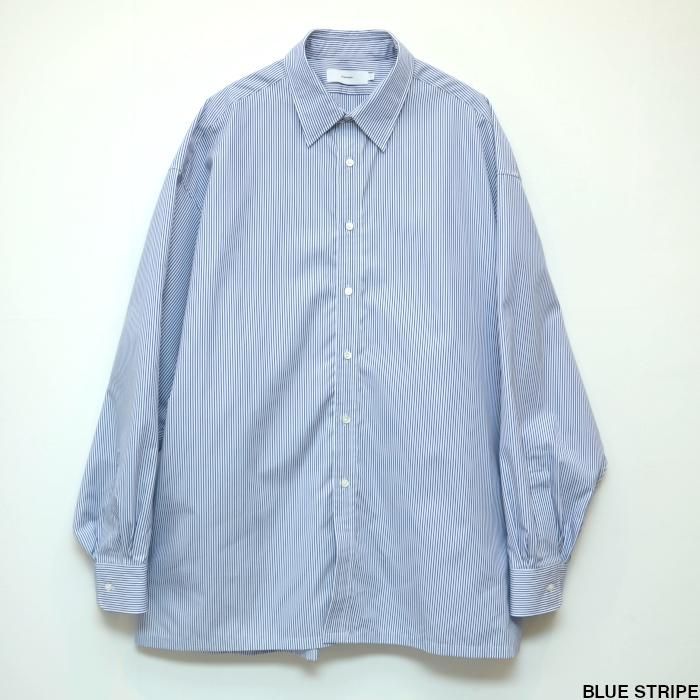 Graphpaper グラフペーパー High Count Broad Stripe Regular Collar